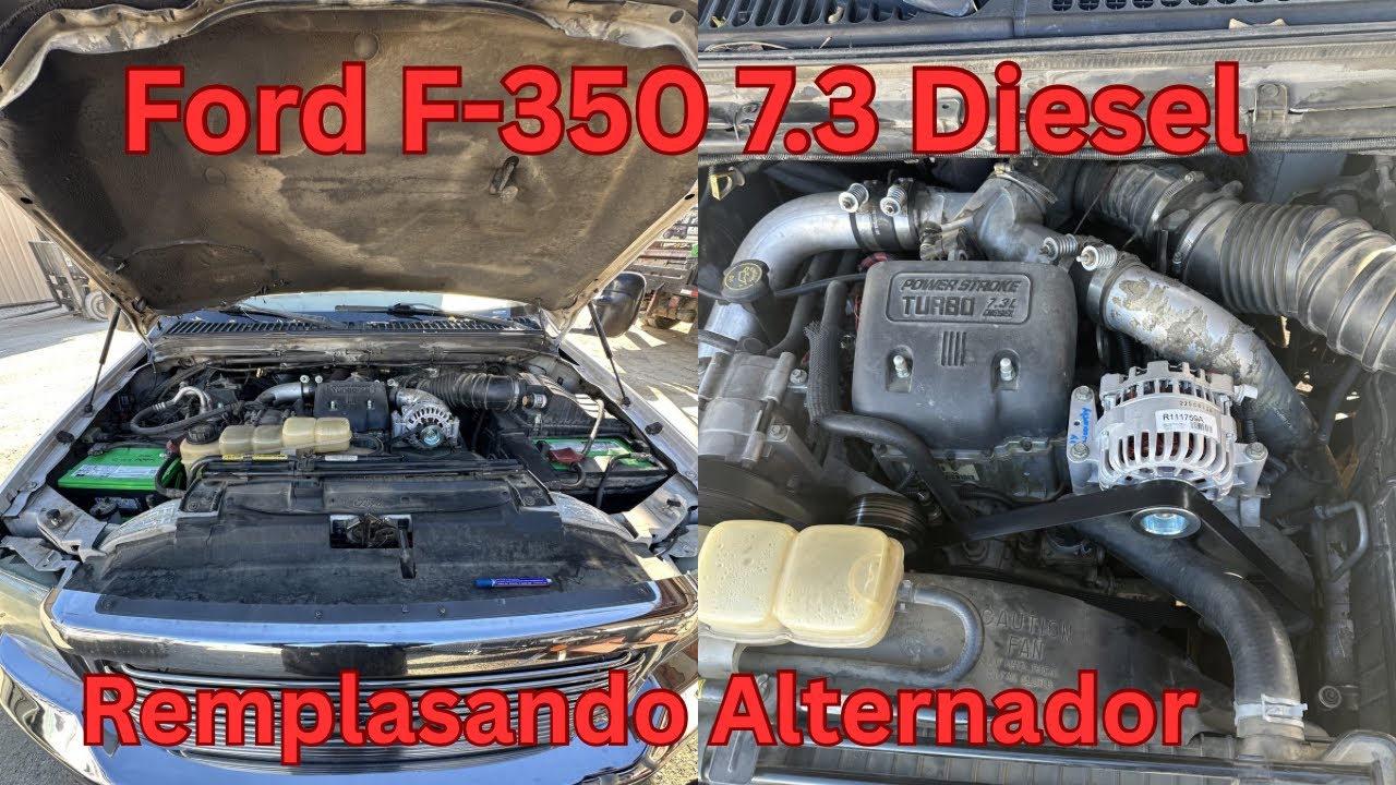 Cómo cambiar alternador en Ford f350 diesel 