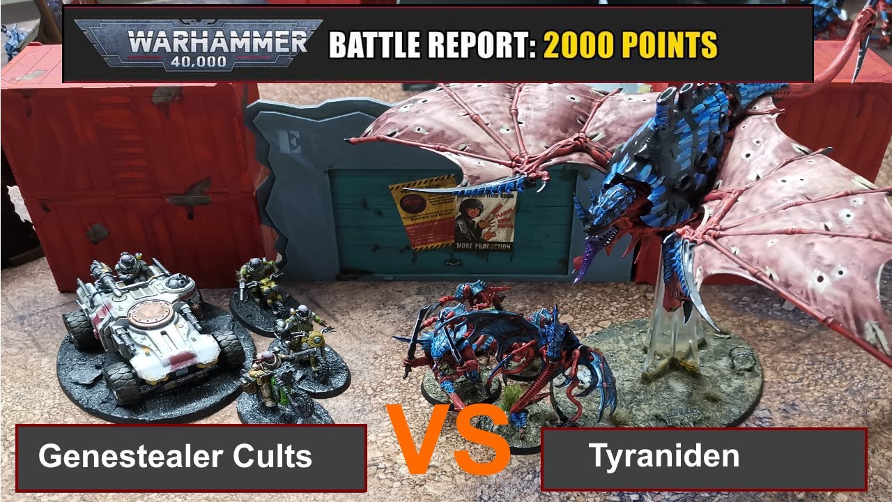 Warhammer 40k Battle Report: Genestealer Cults vs. Tyraniden 2000 Pkt. 9.Edi deutsch