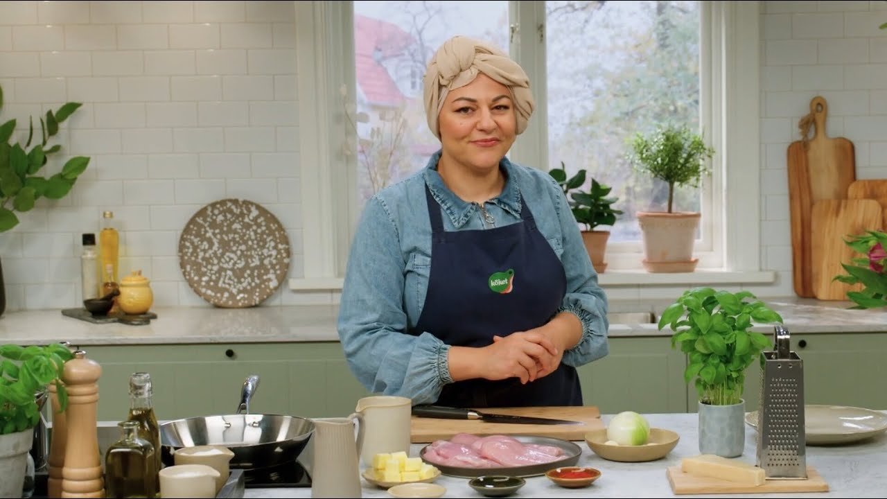 Vitlökskyckling i parmesansås med potatismos - Köket