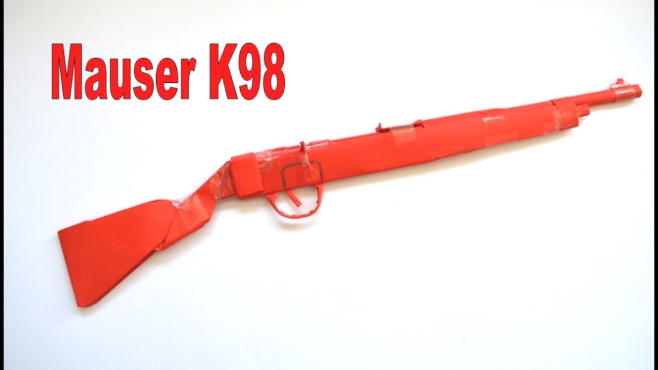 Kак сделать из бумаги  Mauser 98k - Оружие из бумаги