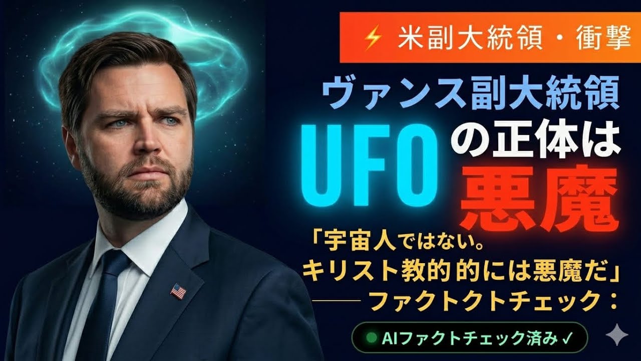 米副大統領ヴァンス氏、UFOについて：「彼らは宇宙人だとは思わない、悪魔だと思う。」どういう背景で？
