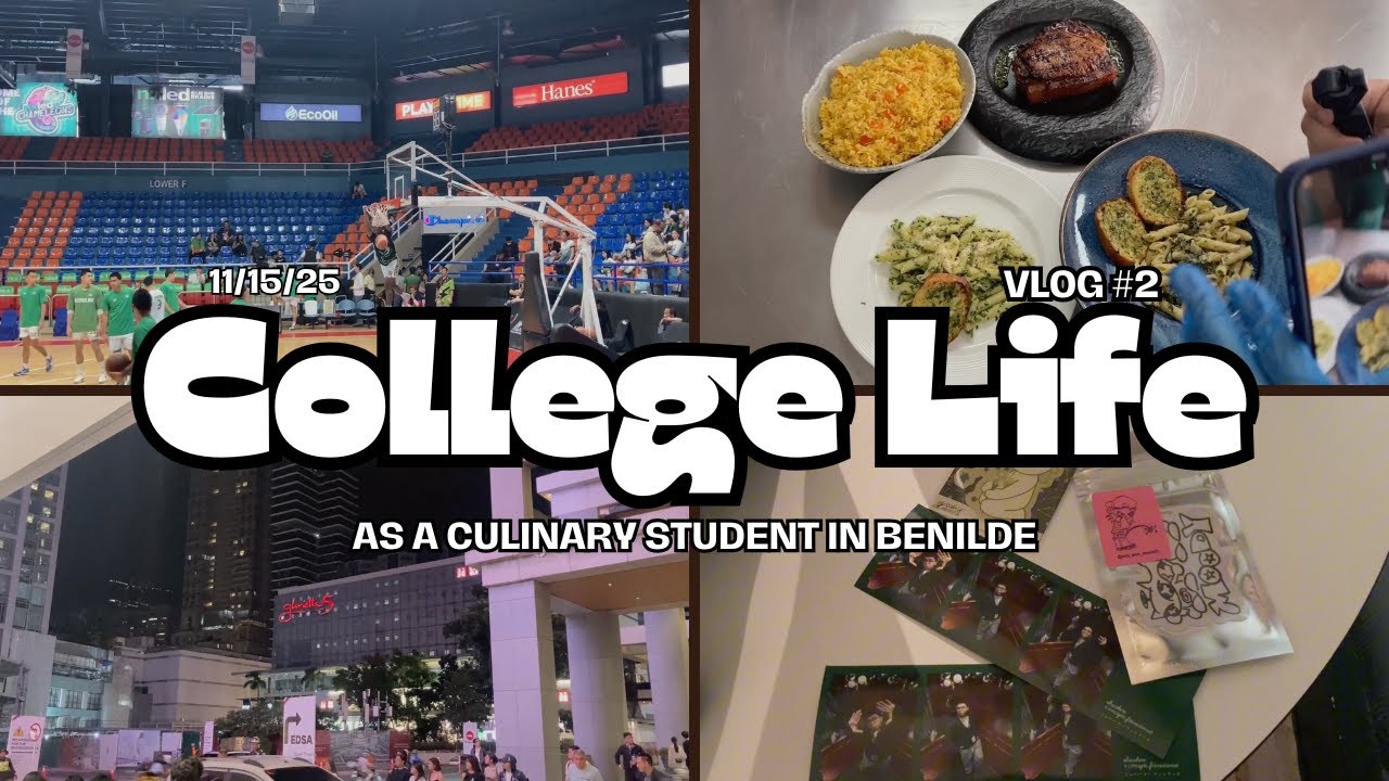 College Life as a Culinary Student in Benilde | cooking dishes, classes, ncaa, food trip | VLOG #2