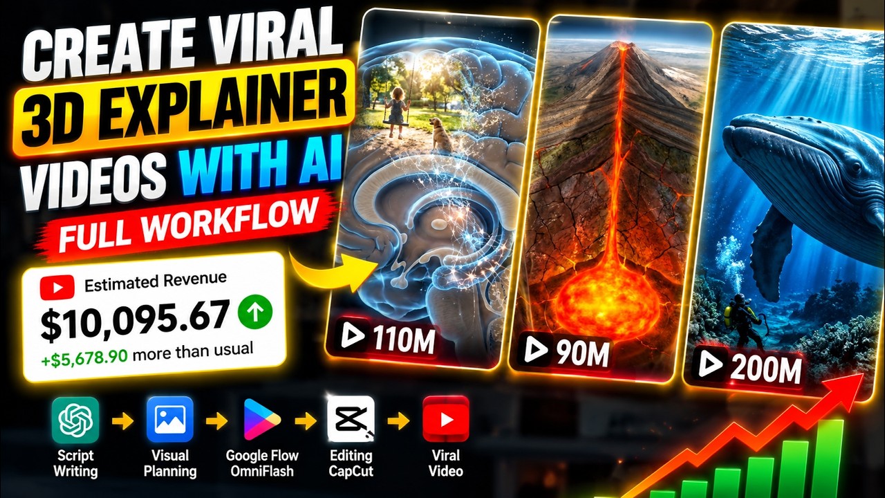 Make Viral Faceless 3D Explainer Videos With AI | Full Workflow