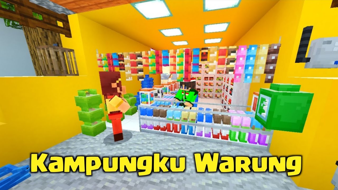 MEMBUAT WARUNG MADURA DARI ADDON KAMPUNGKU DI MCPE 