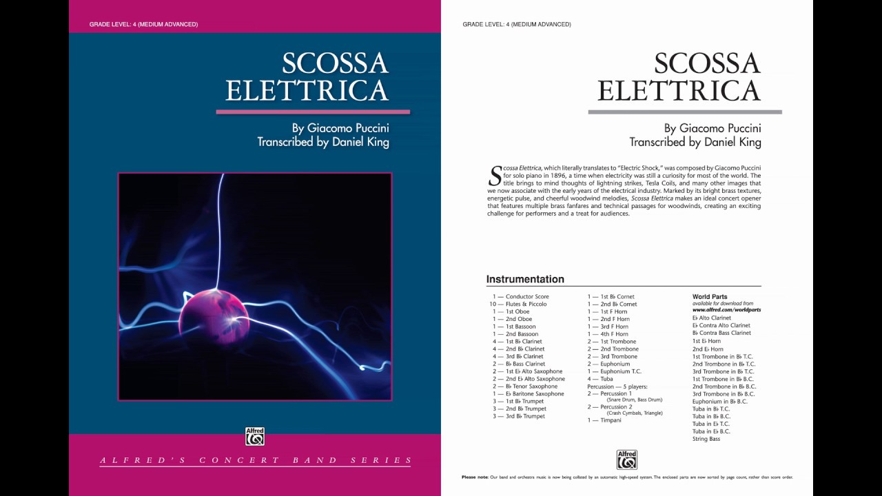 Scossa Elettrica, arr. Daniel King &ndash; Score & Sound