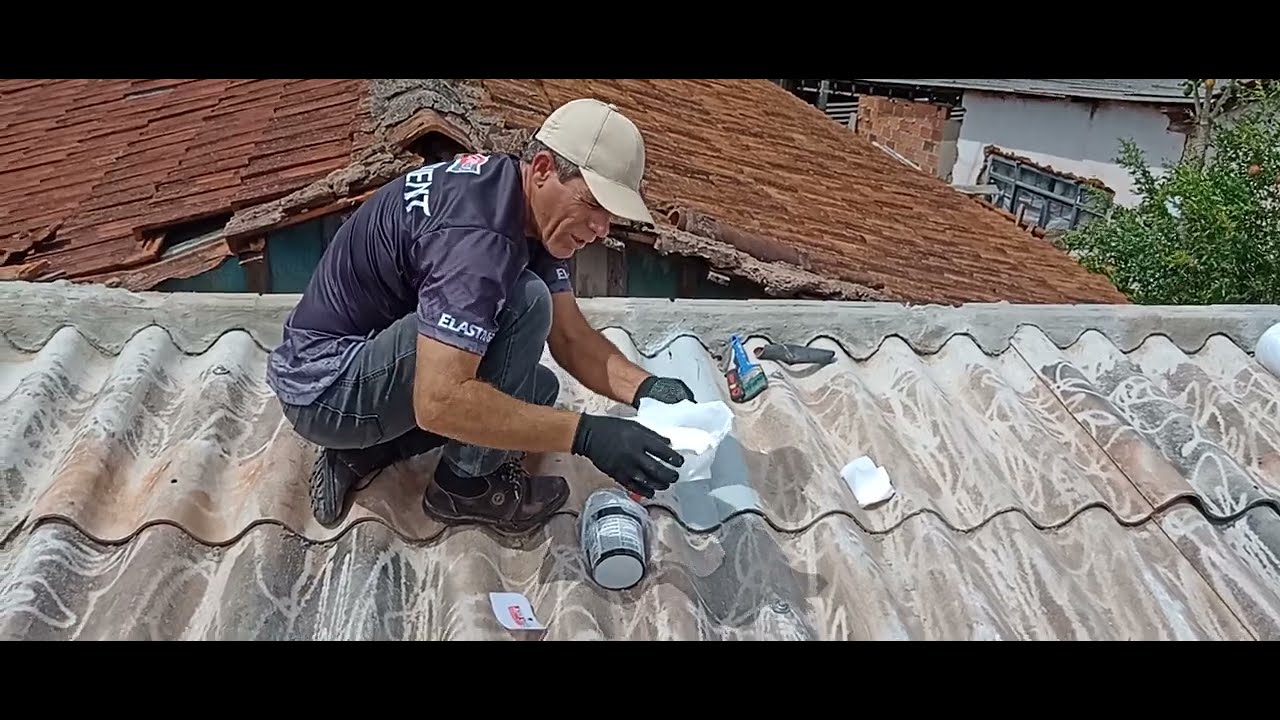 Como consertar telhas fibrocimento  trincadas furadas e quebradas