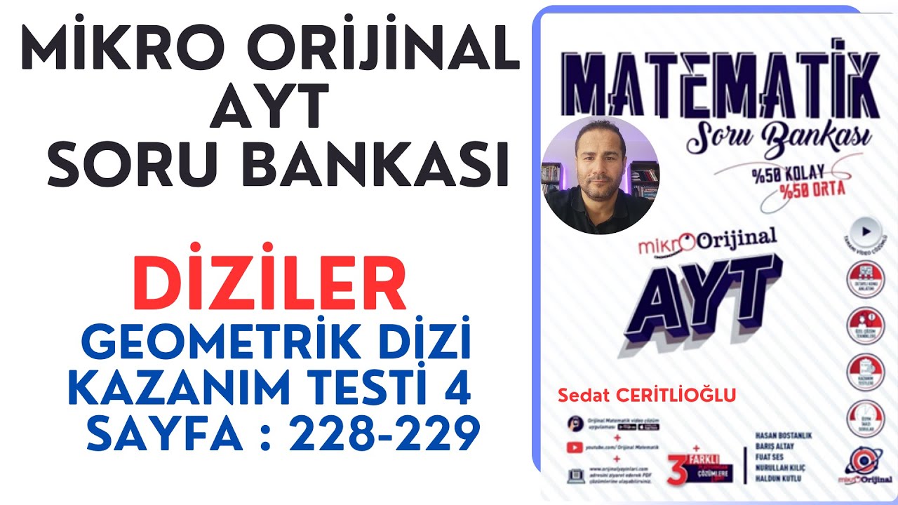 DİZİLER | MİKRO AYT SORU BANKASI SYF:228-229 | #orijinalmatematik  #mikroorijinal # yks2024