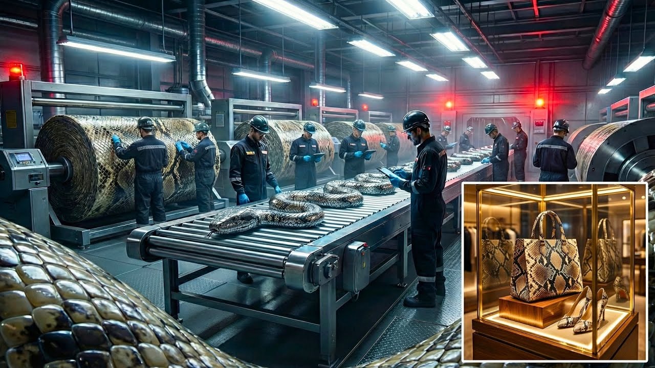 Yılan Derisinden Lüks Ceket ve Ayakkabılar Bu Şekilde Üretiliyor!