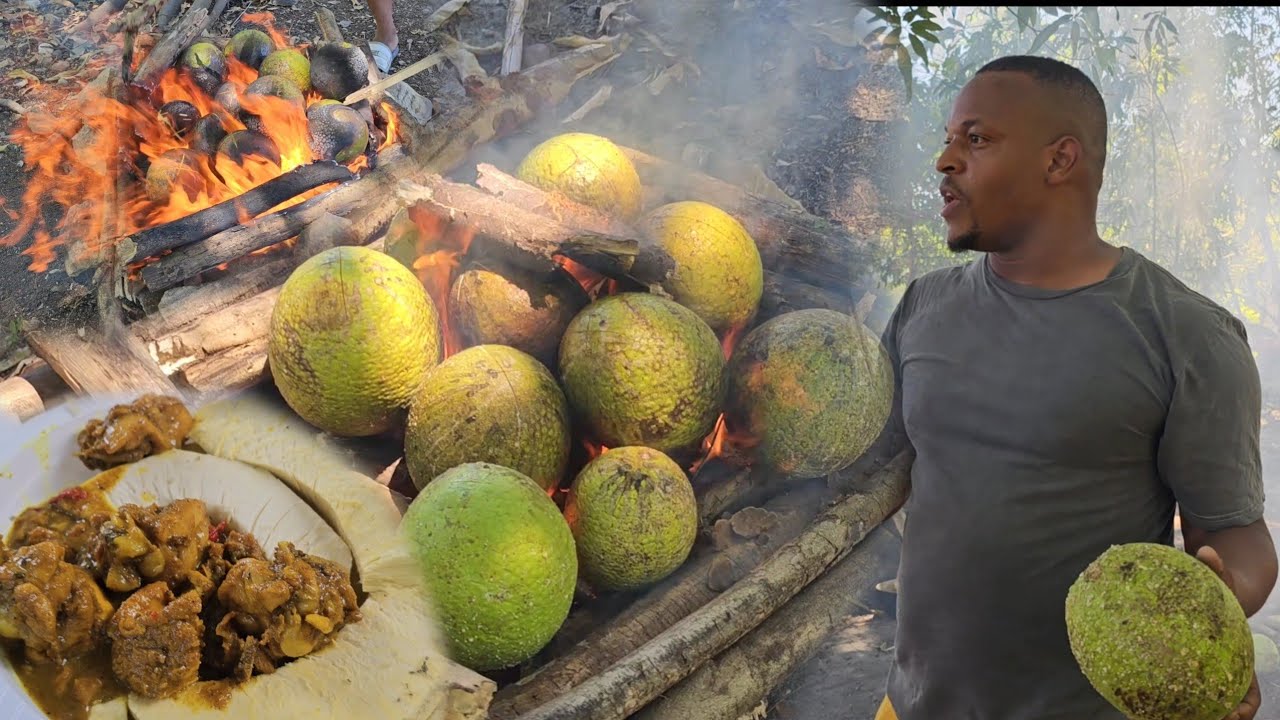 Ackee & Chicken Back |Pressa family farm | planting corn | roast breadfruit