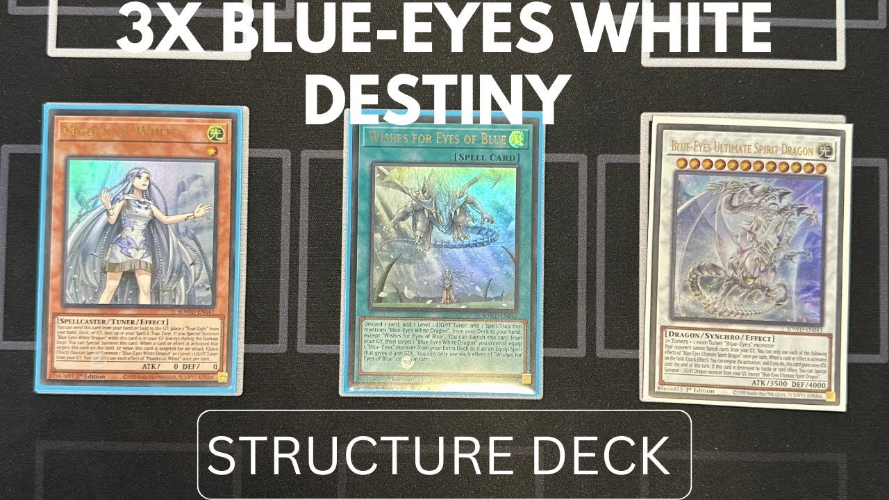 3x Blue-Eyes White Destiny Structure Deck Profile (w/ Side Deck & Combo Video)
