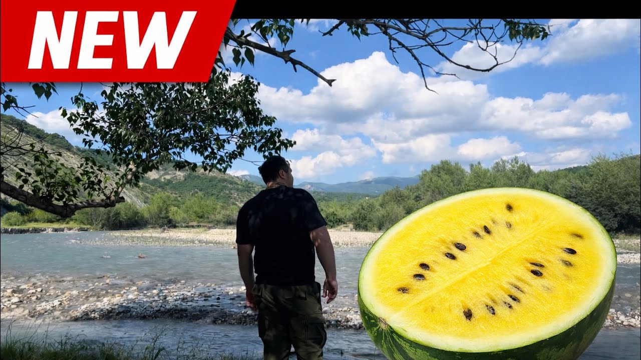 A fast river and an unexpected surprise 🍉🌊
