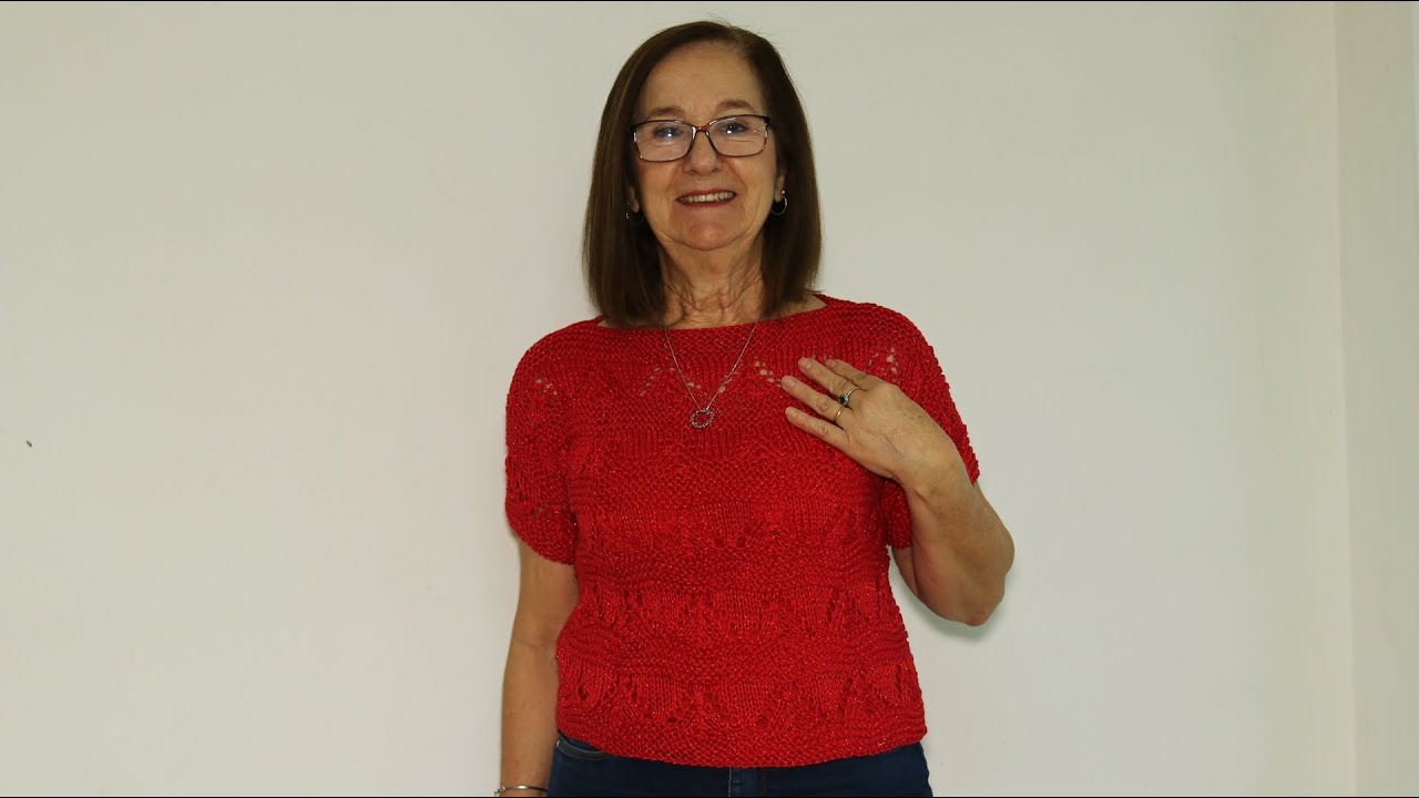 Blusa brilho em tricô