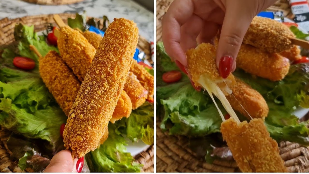 corn dog🌭🧀 كورن دوج مملحات سريعة راح تعجب كامل أفراد الأسرة