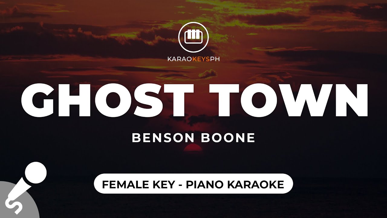 Ghost Town - Benson Boone (Female Key - Piano Karaoke)