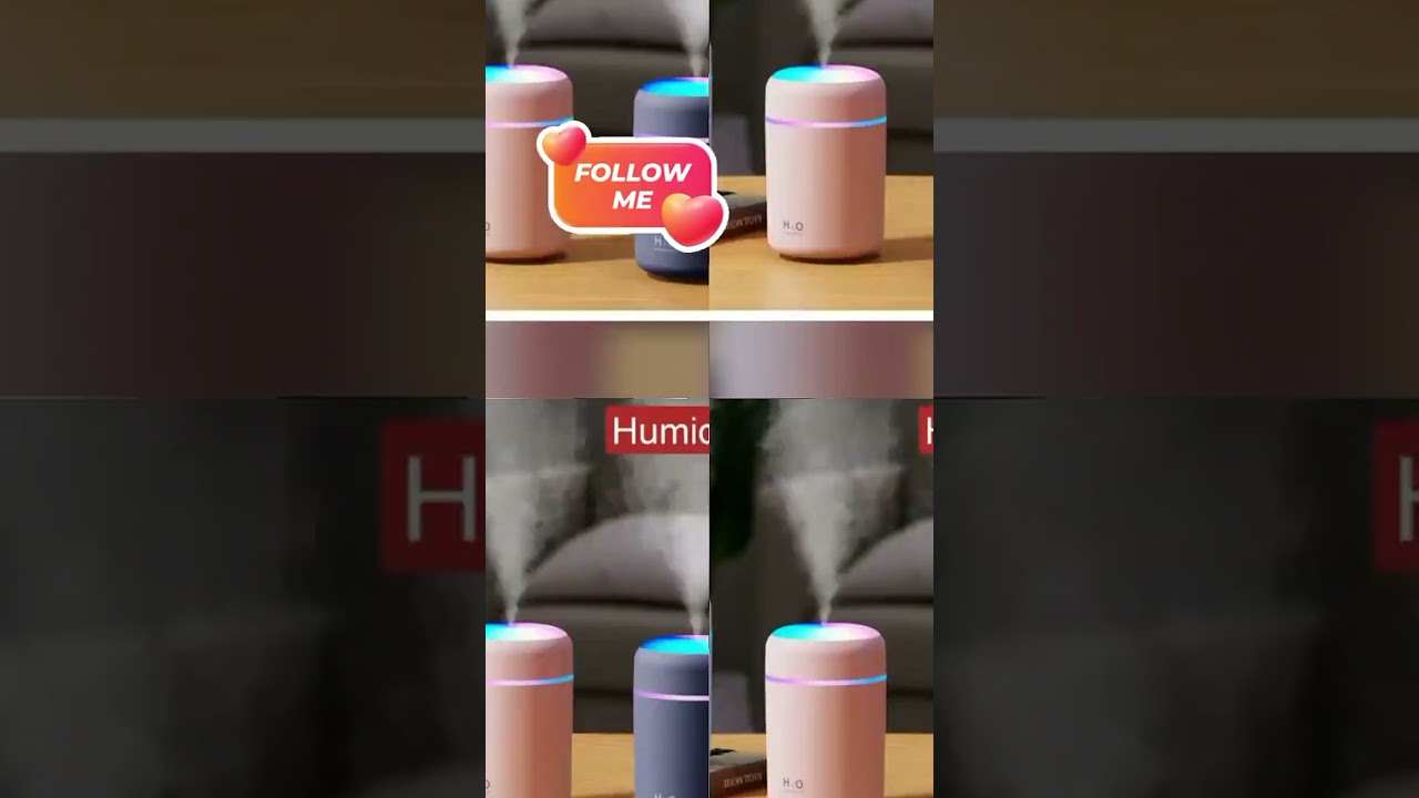 300ml usb mini humidifier with led light  portable & trendy 