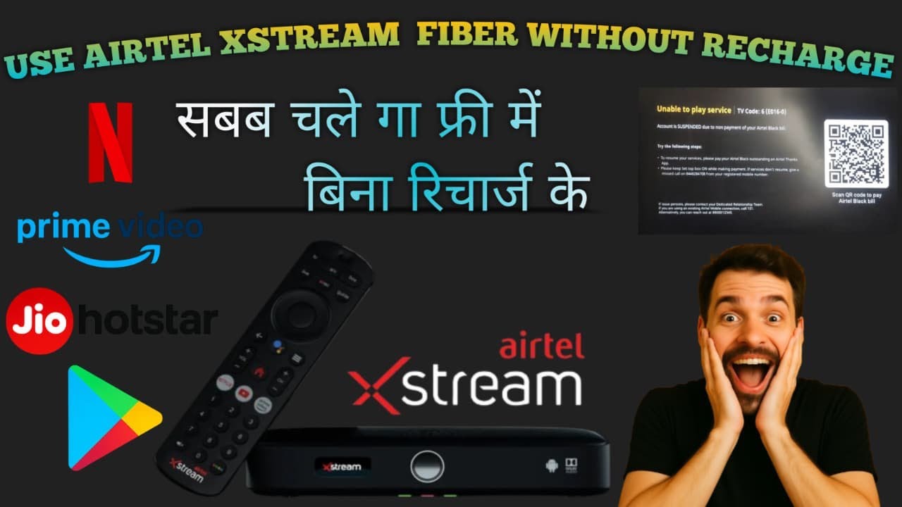 How To Use Airtel Xstream Smart Box Without Reacharge ||LIFETIME FREE|| 
