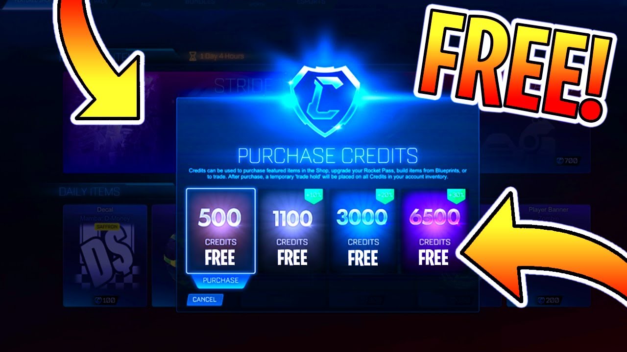 Rocket League Season 8 Free Credits Redeem Code!