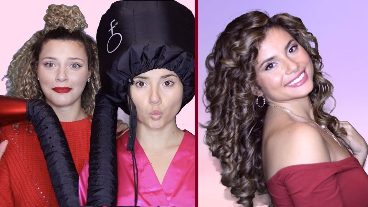 HOW TO GET BIG HEATLESS CURLS | STYLING MY SEESTER'S HAIR FOR HER BIRTHDAY
