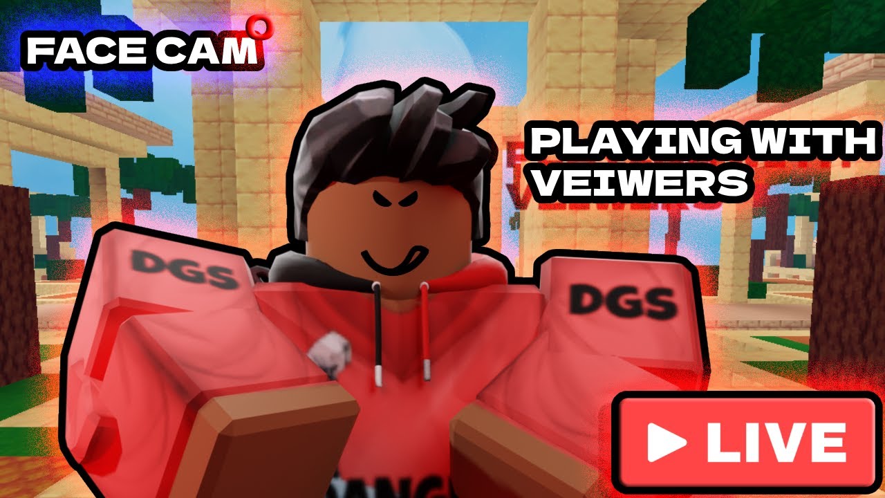 ROBLOX BEDWARS LIVESTREAM DGS (face cam)