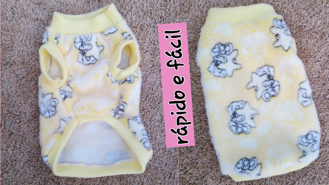 Roupa pet r&aacute;pido e f&aacute;cil (molde gr&aacute;tis)