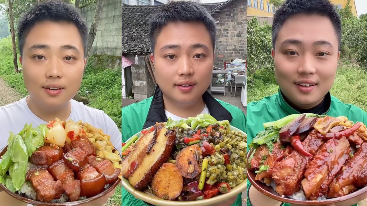 Mukbang #167:Eat spicy 🥵🔥 braised pork belly rib belly boil #mukbang #yummy #delicious