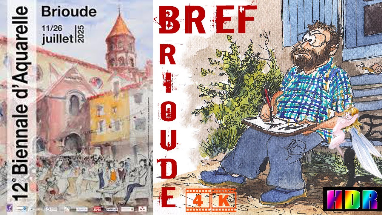 Bref, Biennale de l'aquarelle Brioude 2025 (4K-hdr-Dolby vision)