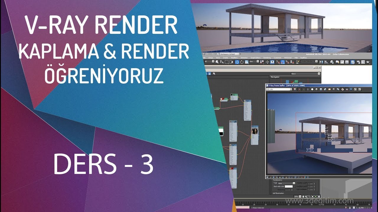 VRay Render Kaplama ve Render - Material oluşturuyoruz