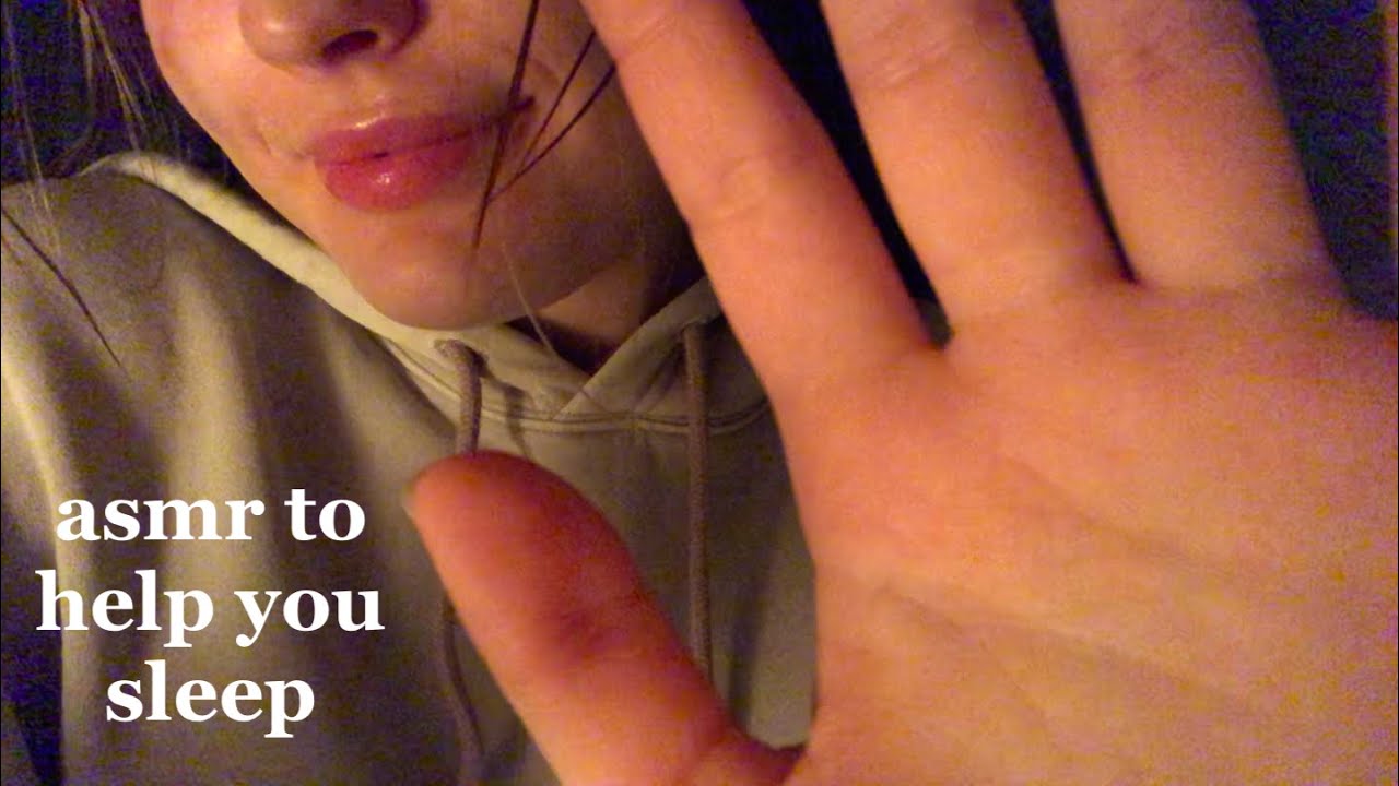 ASMR slow handmovements with shushing and camera covering
