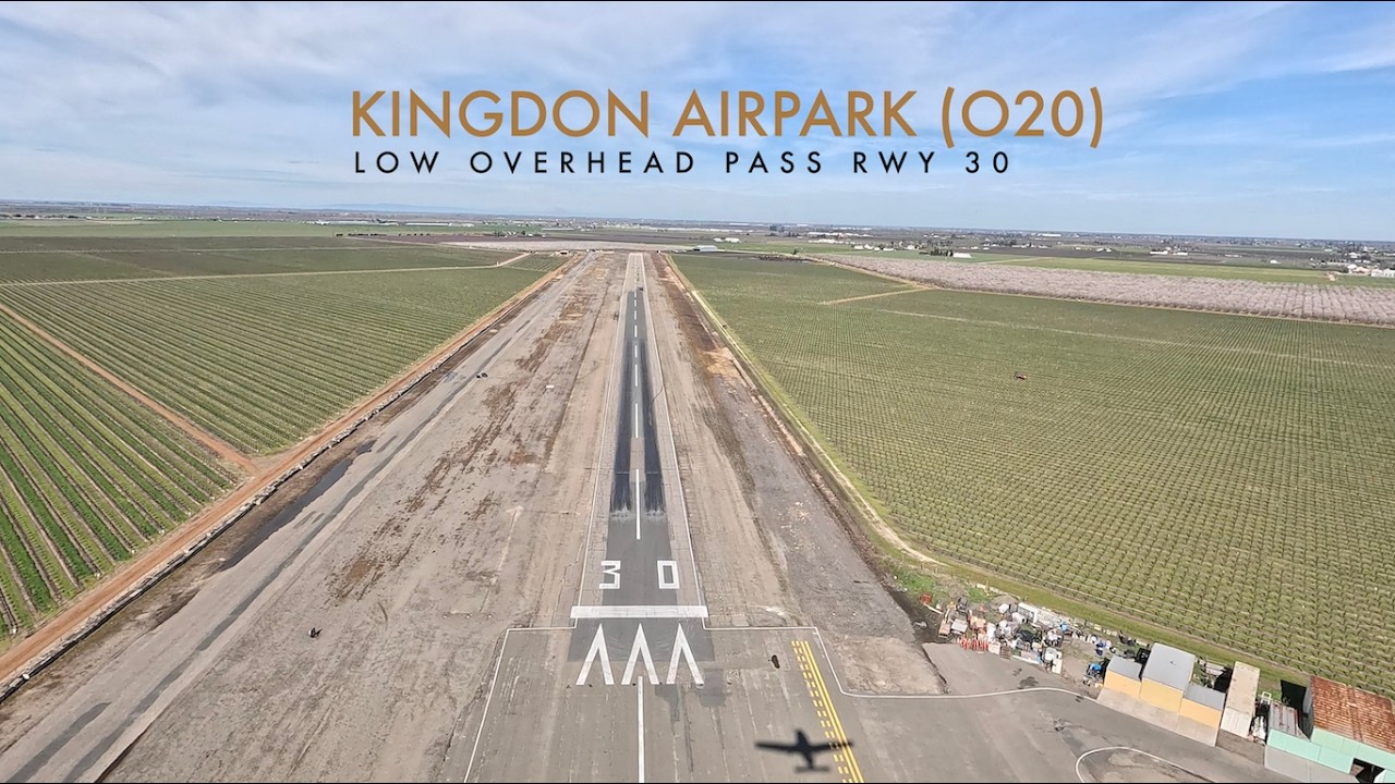 Low overhead pass over Kingdon Airpark runway 30
