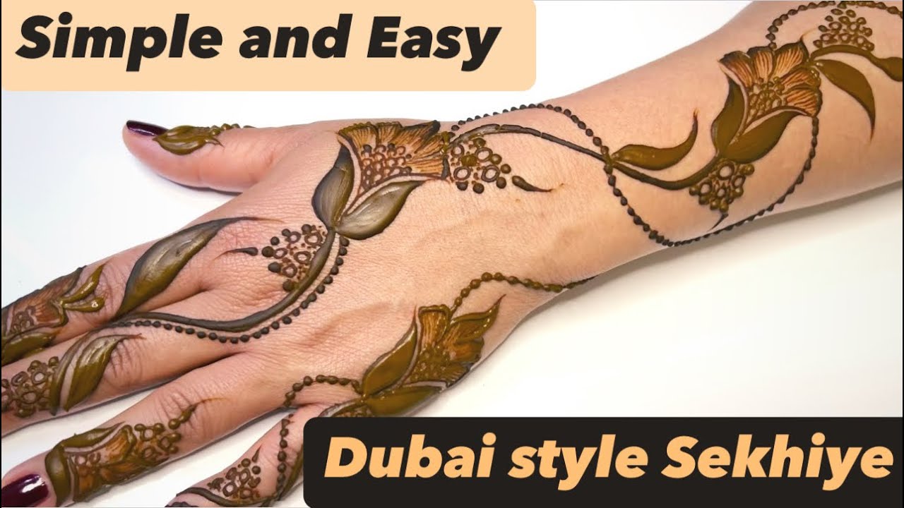 Easy simple mehndi design back side hand | Dubai Mehndi Design | Step by step​⁠​⁠