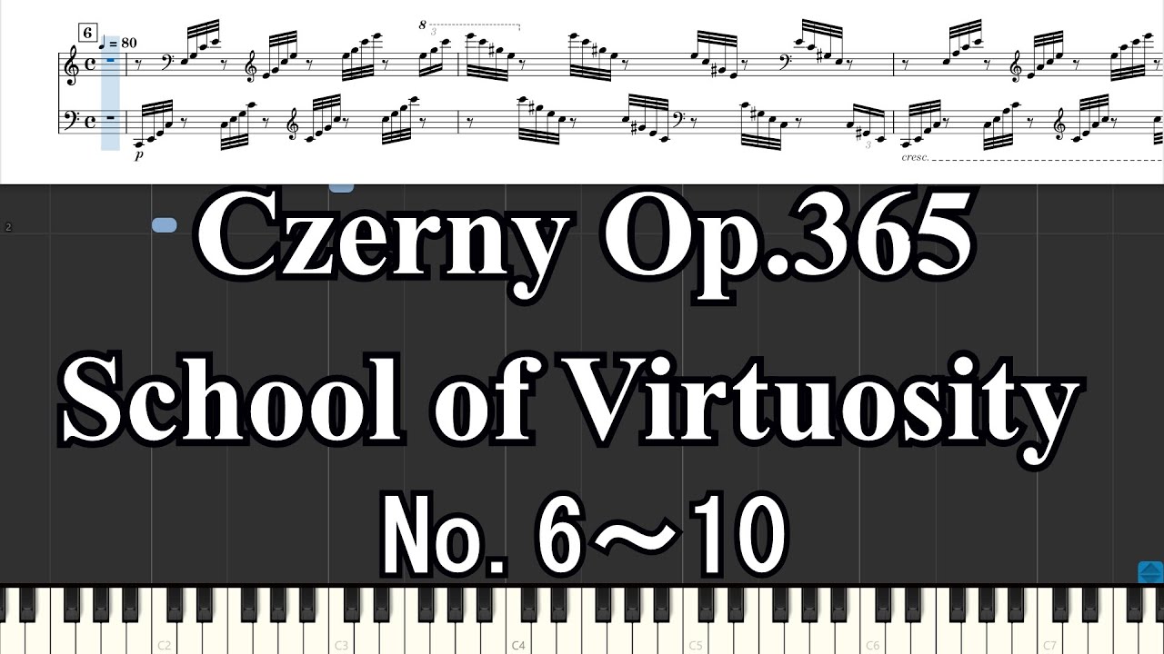 Czerny School of Virtuosity No.6 - 10 Op.365 60番練習曲