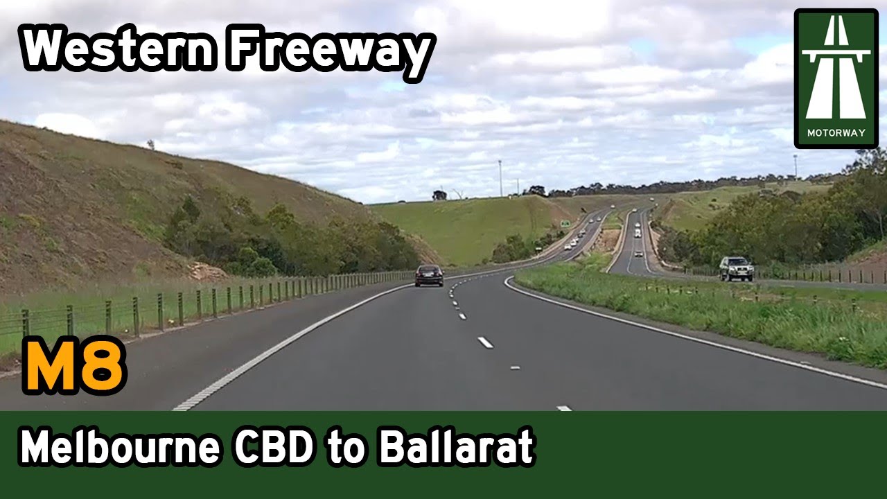 Driving from Melbourne CBD to Ballarat - M8 Western Freeway [4K]