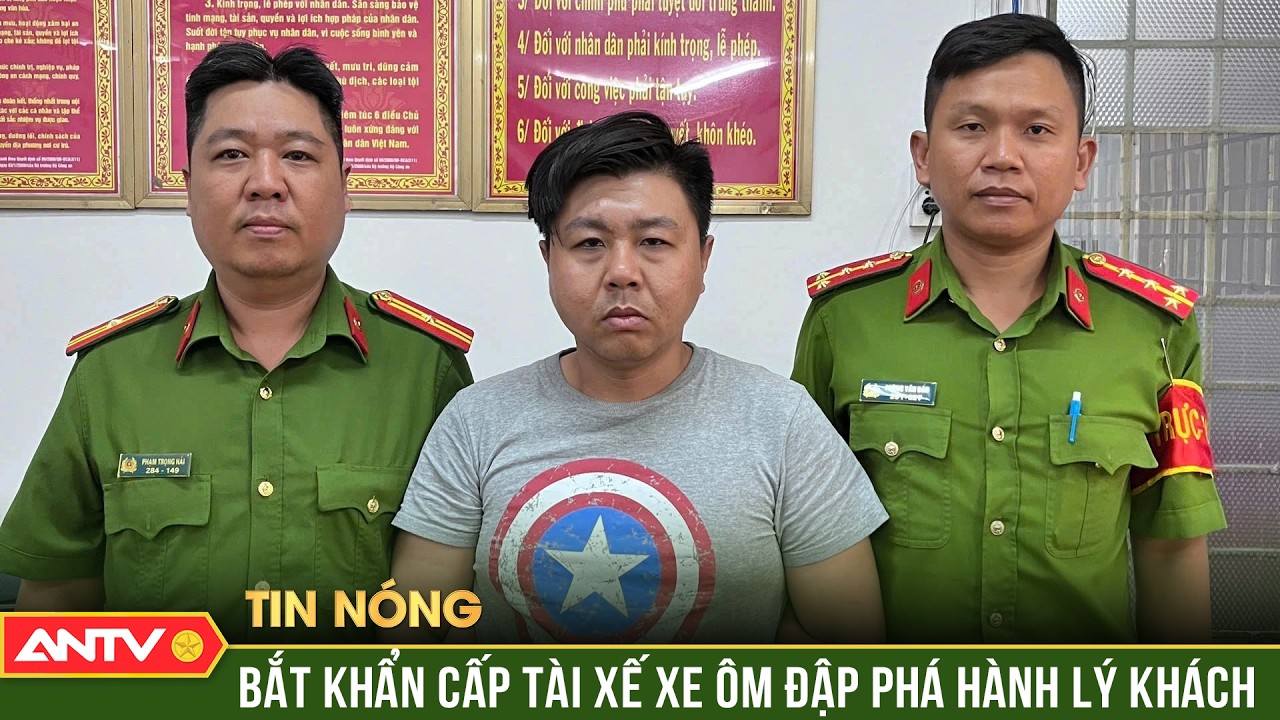Bắt khẩn cấp tài xế xe ôm đập phá hành lý khách vì 'hỏi mà không đi' | ANTV