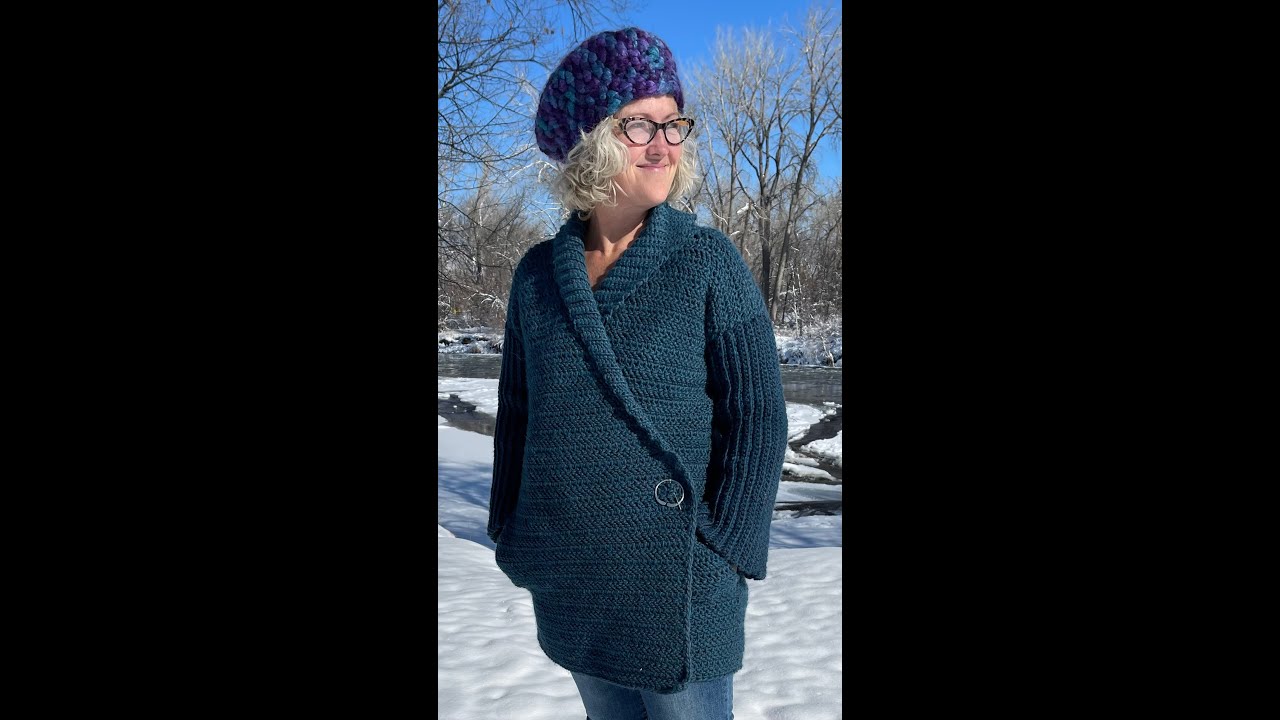 Winter Wrap Cardigan-crochet instructional/how to video
