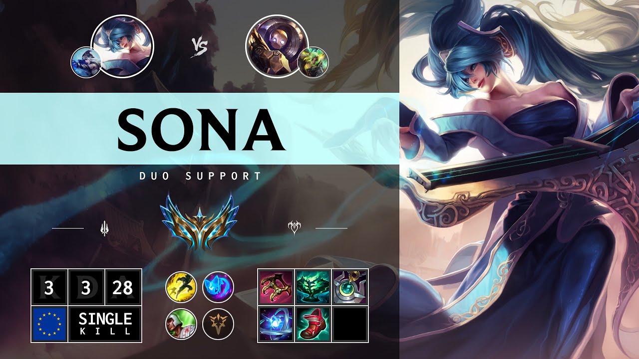 Sona Support vs Blitzcrank - EUW Challenger Patch 14.12