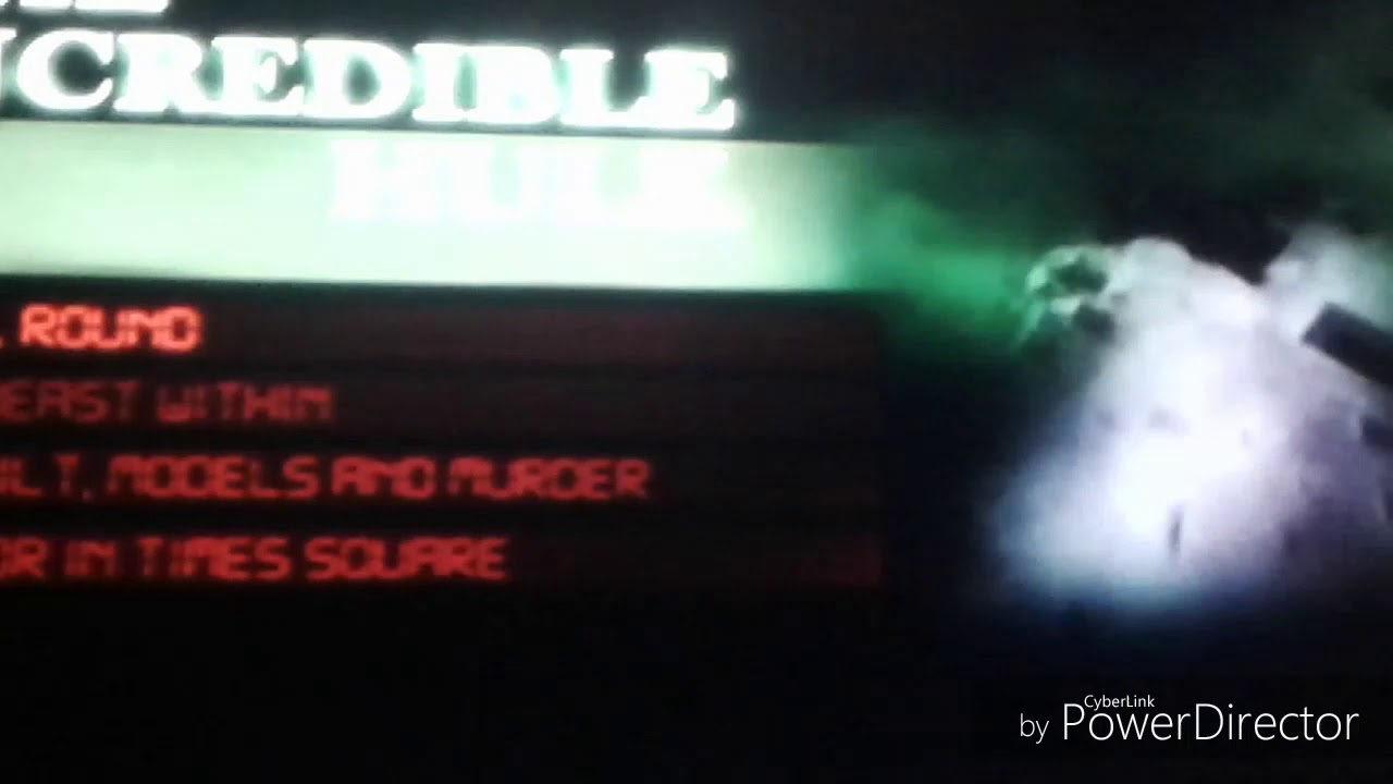 The Incredible Hulk main menus all 5 seasons