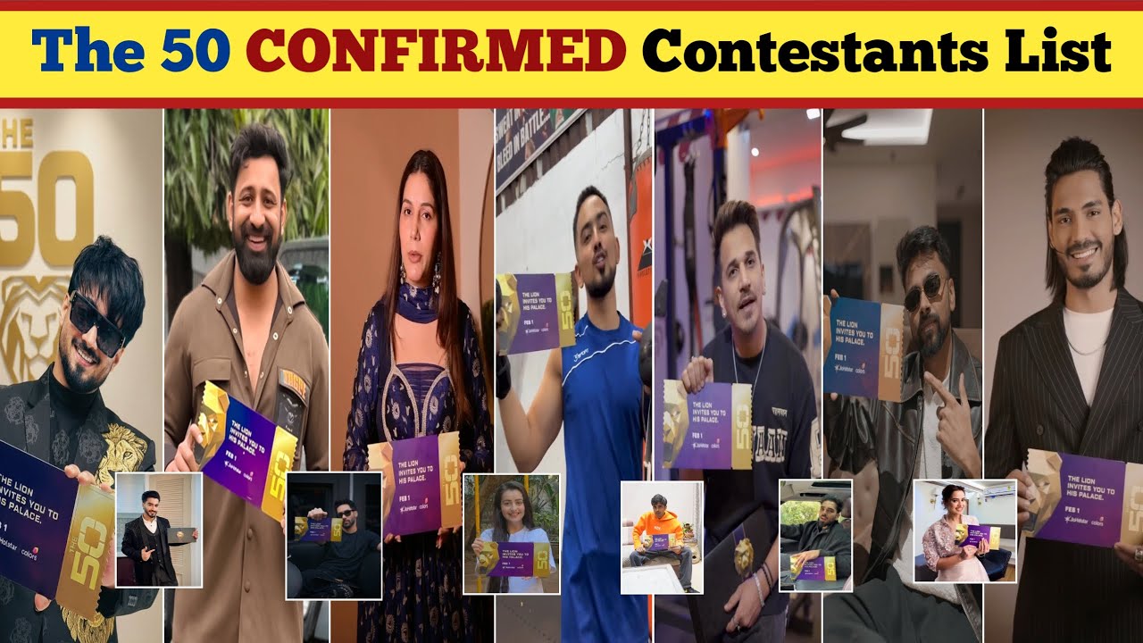 The 50 CONFIRMED Contestants List | The 50 Show | The 50 Reality Show contestants list