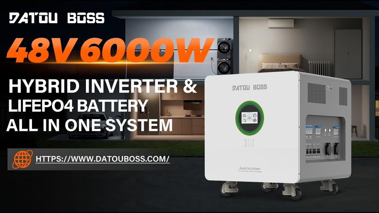 DATOUBOSS 48V Hybrid Inverter+LiFePO4 Battery All in one System