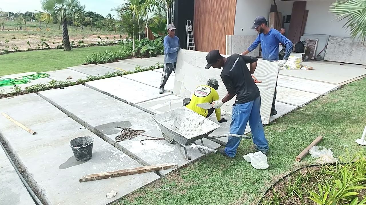 Continua aplicação de granito 