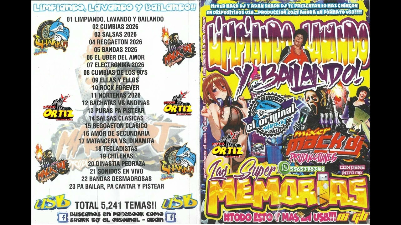 USB LIMPIANDO LAVANDO Y BAILANDO!! MACK DJ---Discos Ortiz 2026