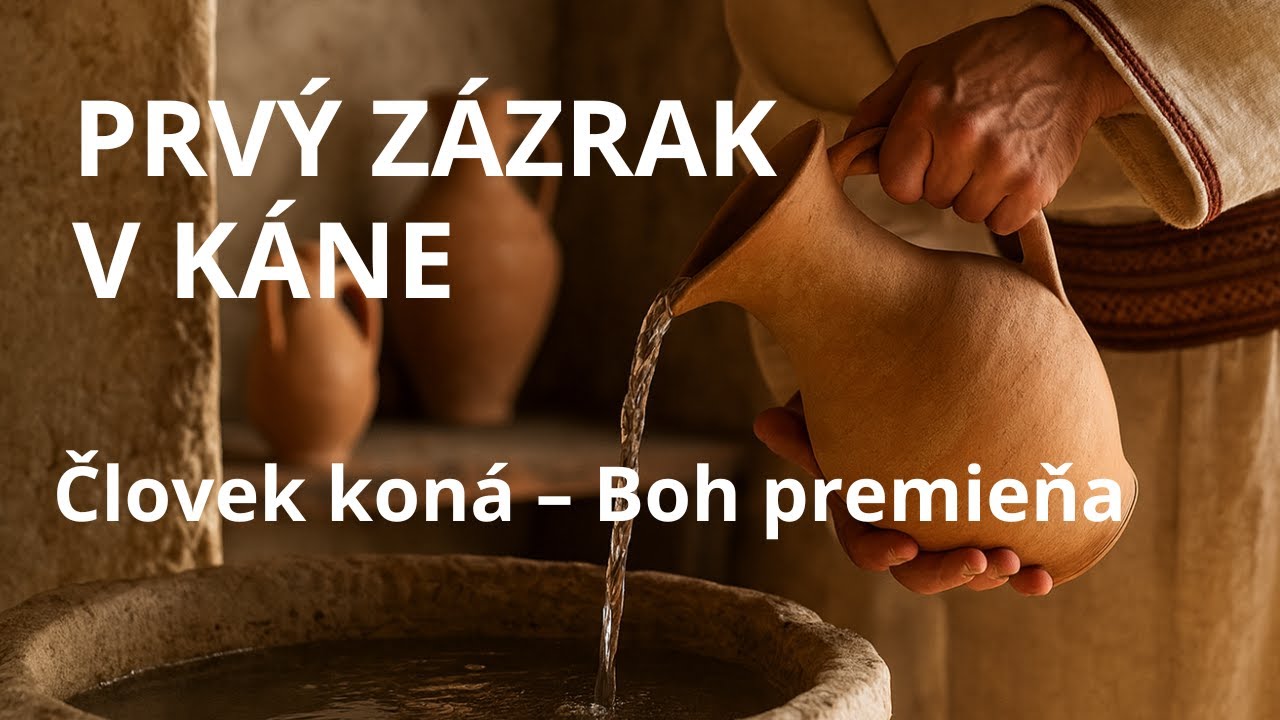 Prvý zázrak v Káne – Človek koná, Boh premieňa.