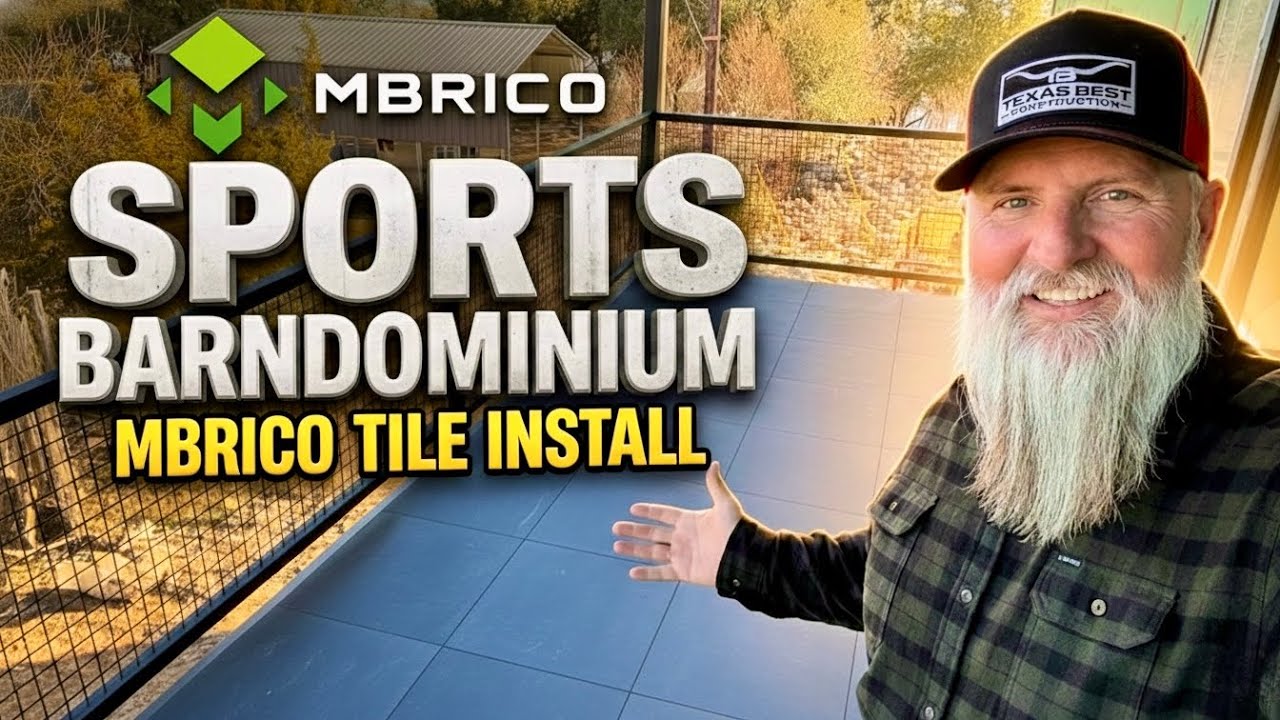 Укладка плавающей плитки MBrico в спортивном комплексе Barndominium | Компания Texas Best Constru...