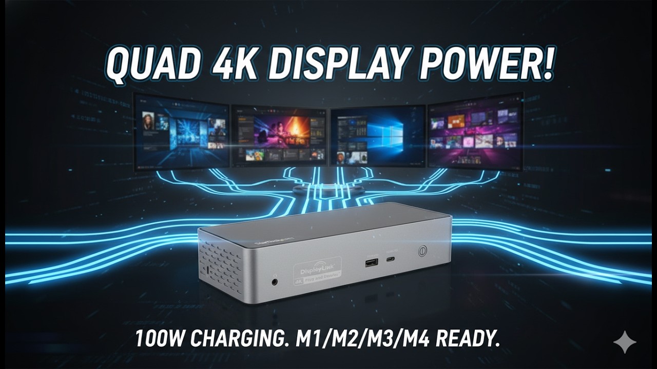 StarTech USB-C Quad Monitor Dock Station Review – 4K 60Hz + 100W Laptop Charging!