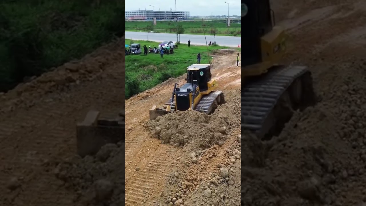 Powerful bulldozer #shoerts #machinecambodia