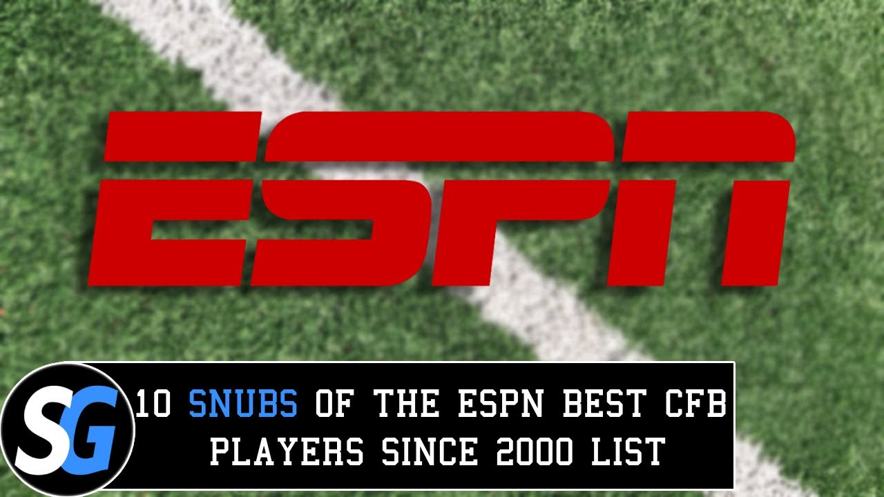 10 Biggest SNUBS of the ESPN Top 25 College Football Players Since 2000 List