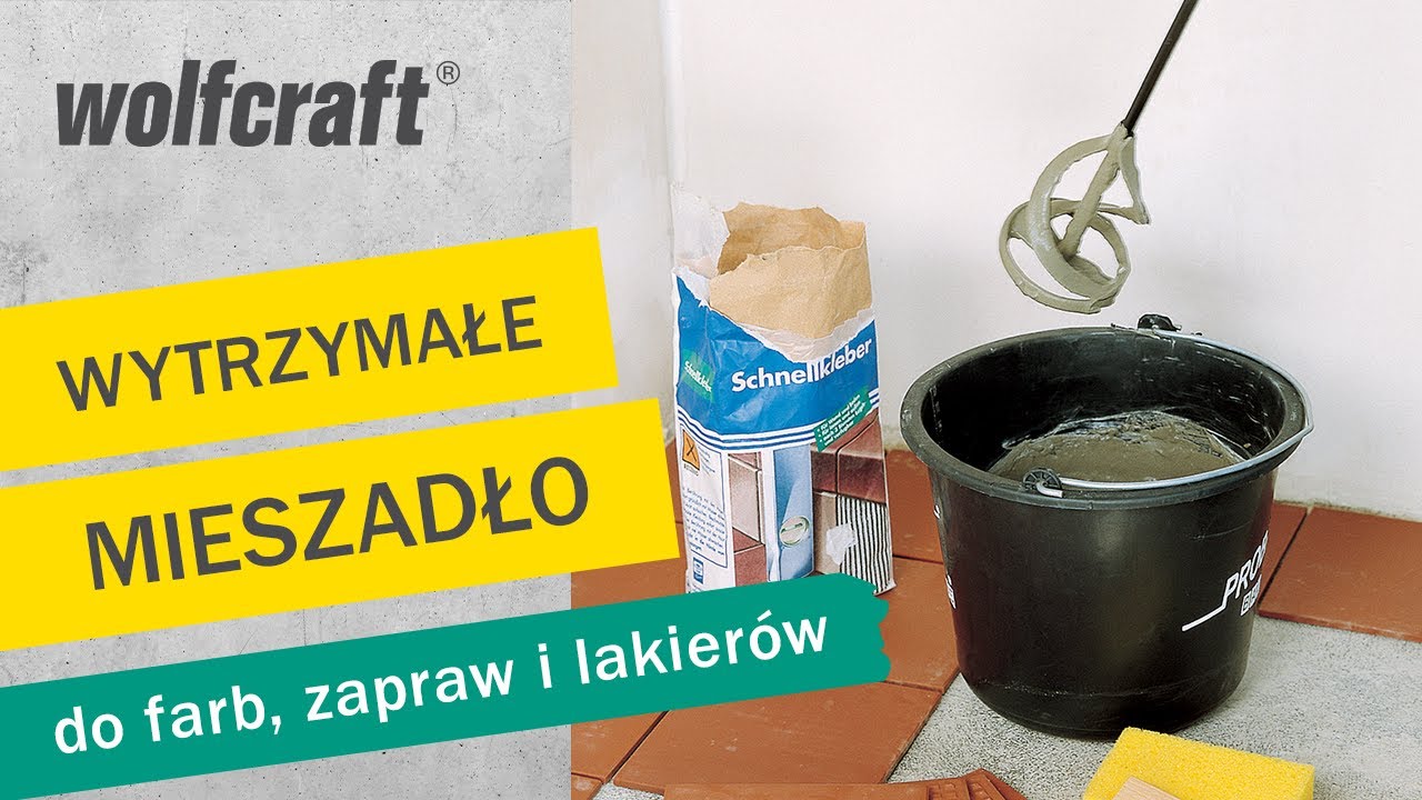 Mieszadło do farb i zapraw - do mas o wadze 20-30 kg | wolfcraft