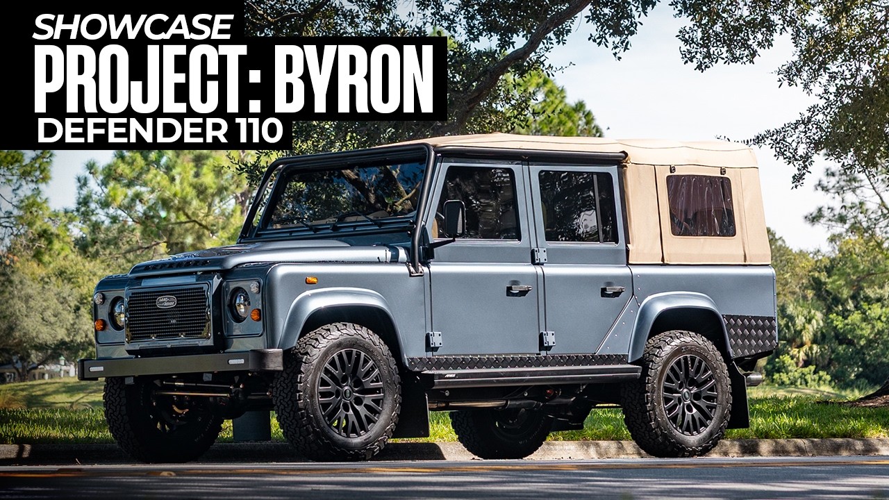 Land Rover Byron Blue Soft Top Defender 110