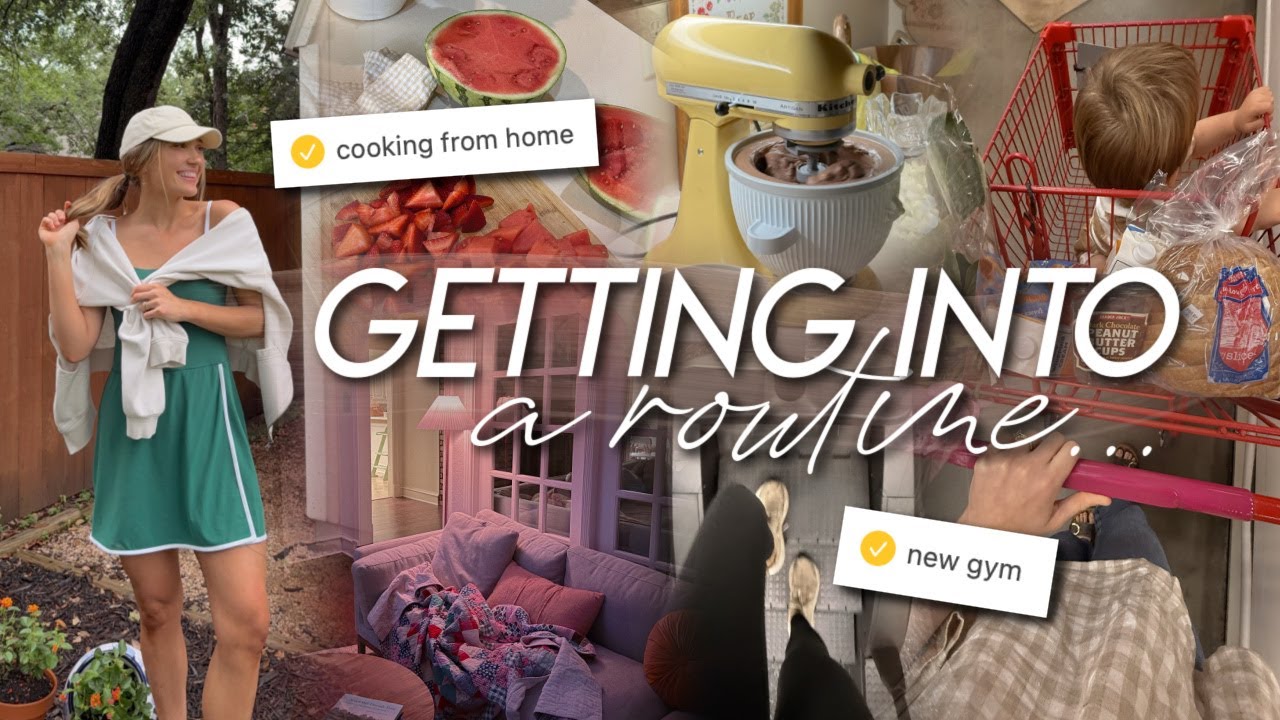 GETTING IN A ROUTINE | new gym, cooking from home, building furniture, & exploring our new city 💫