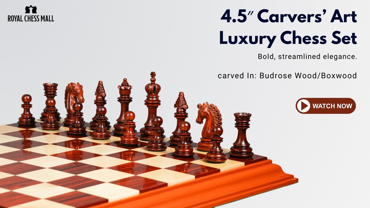 Carvers’ Art 4.5″ Bud Rosewood Luxury Chess Set — Triple Weighted Masterpiece #chess  #woodworking