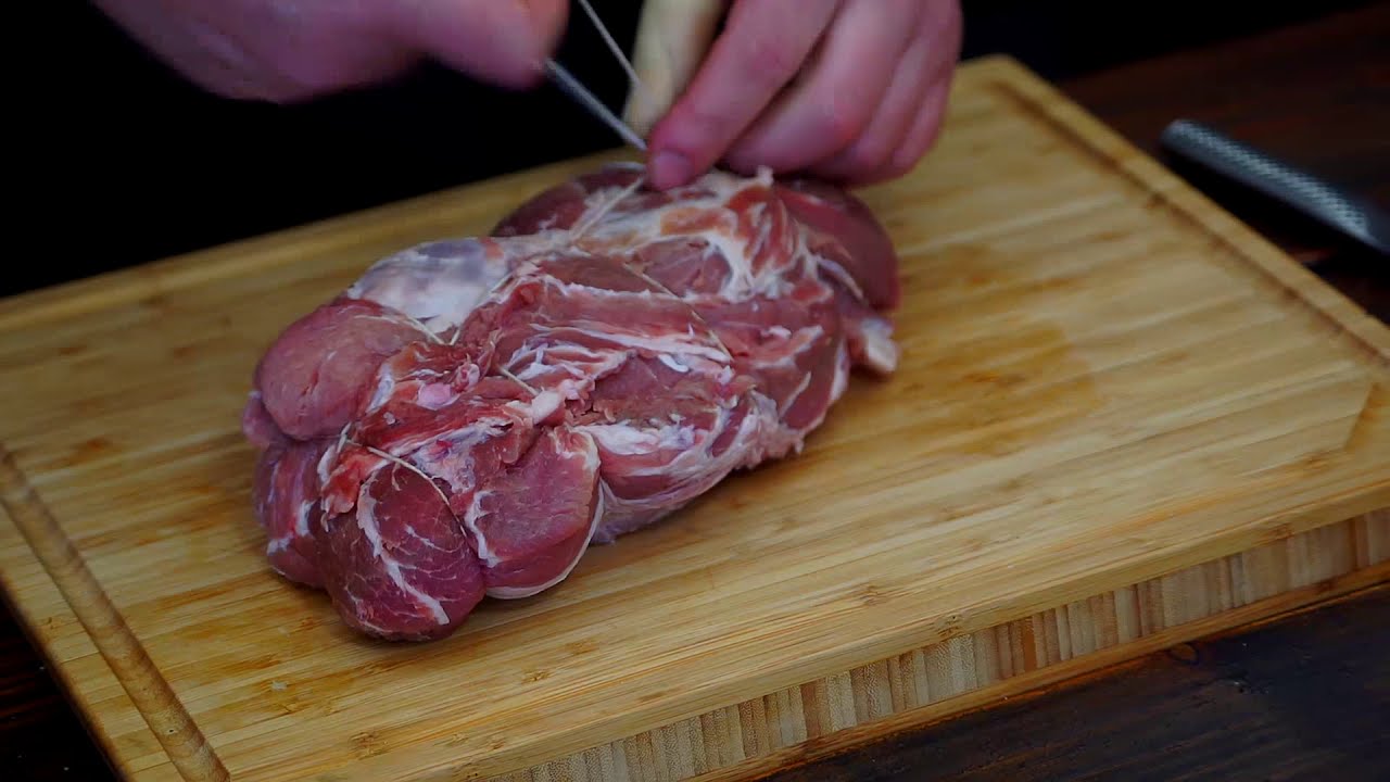 Pieczona  karkówka   zrobiłem nastrzyk /  свиная шея /    Oddaszfartucha
